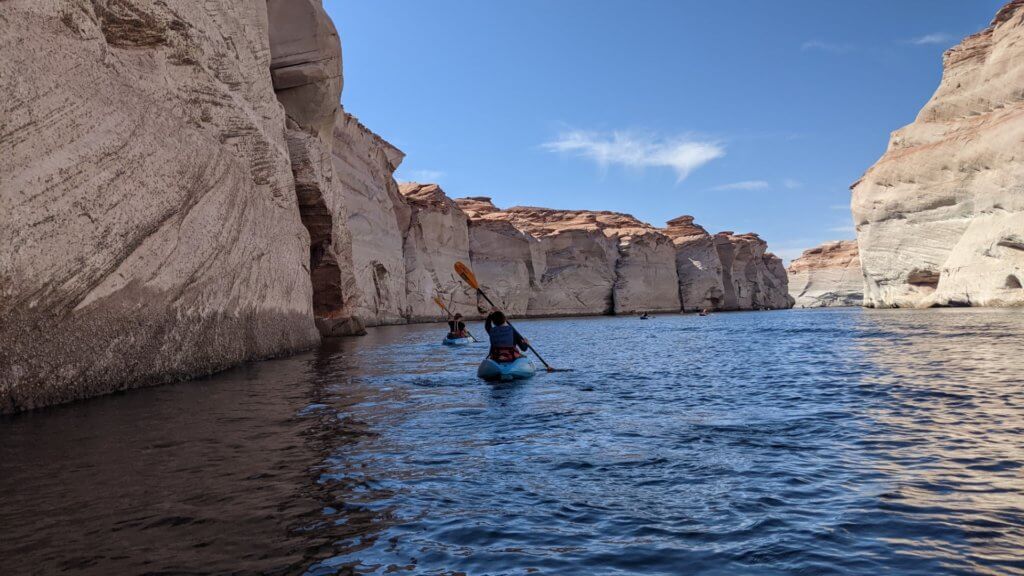 kayakers on water