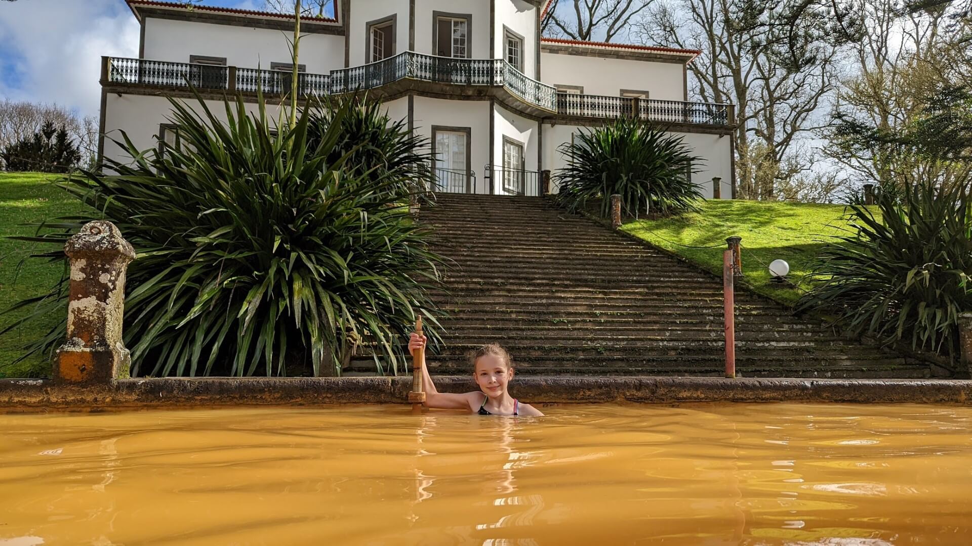 girl in orange water